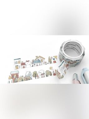 TheCoffeeMonsterzCo - A Sunny Neighbourhood Die-Cut Washi Tape - 24mm